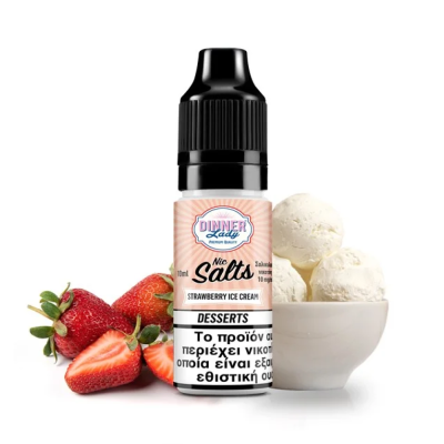 Dinner Lady Nic Salt Strawberry Ice Cream 10mg 10ml